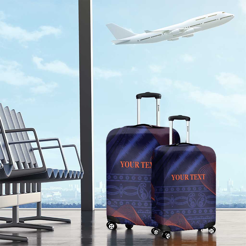 Custom India Cricket Luggage Cover Go Men In Blue Sporty Version