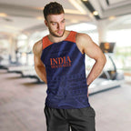 Custom India Cricket Men Tank Top Go Men In Blue Sporty Version