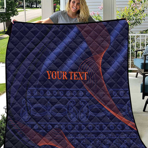 Custom India Cricket Quilt Go Men In Blue Sporty Version