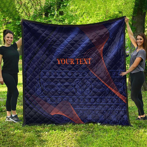 Custom India Cricket Quilt Go Men In Blue Sporty Version