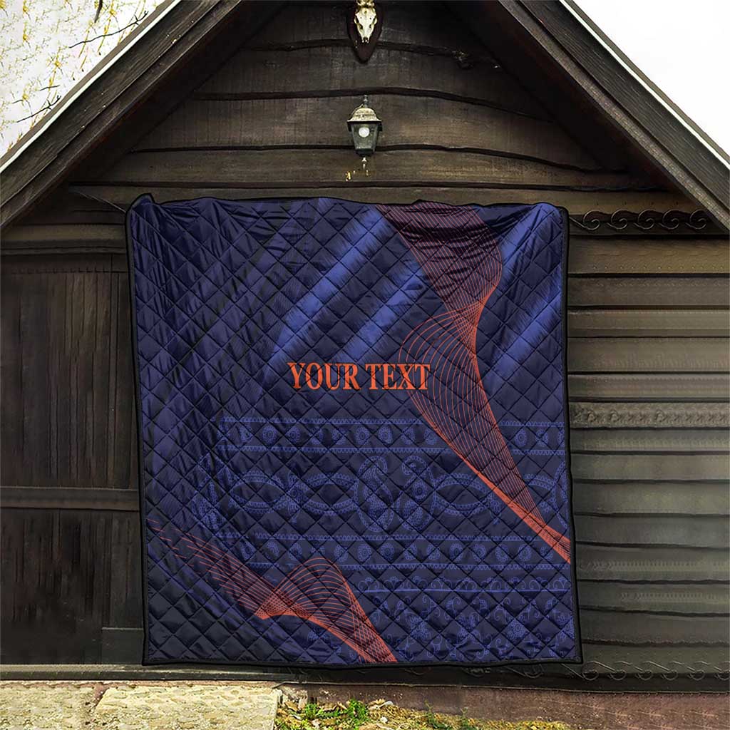 Custom India Cricket Quilt Go Men In Blue Sporty Version