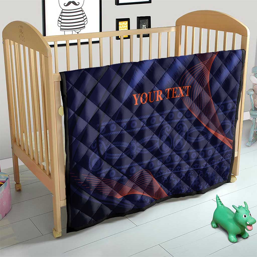Custom India Cricket Quilt Go Men In Blue Sporty Version