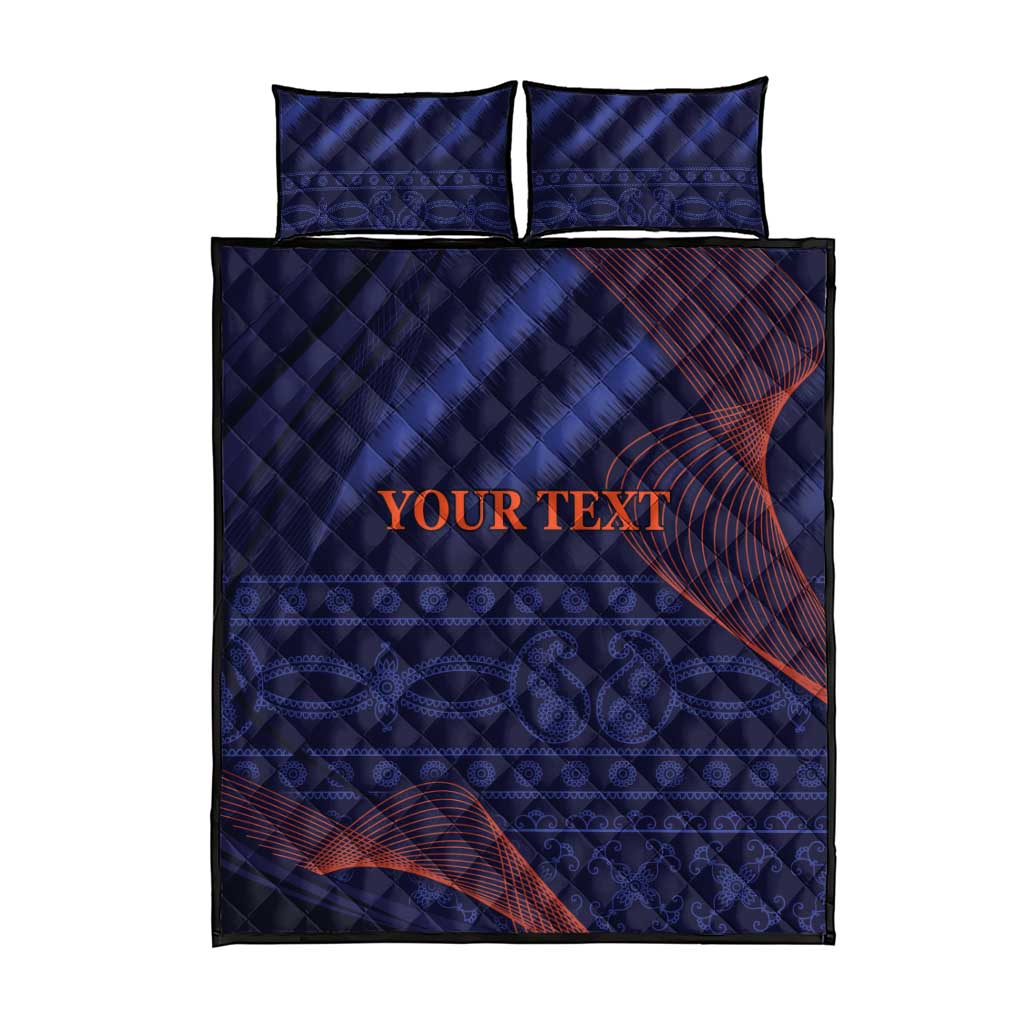 Custom India Cricket Quilt Bed Set Go Men In Blue Sporty Version