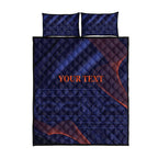 Custom India Cricket Quilt Bed Set Go Men In Blue Sporty Version