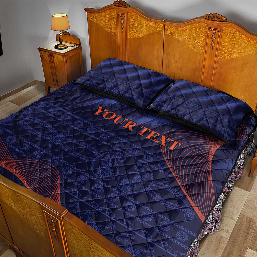 Custom India Cricket Quilt Bed Set Go Men In Blue Sporty Version