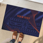 Custom India Cricket Rubber Doormat Go Men In Blue Sporty Version