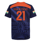 Custom India Cricket Rugby Jersey Go Men In Blue Sporty Version