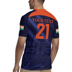 Custom India Cricket Rugby Jersey Go Men In Blue Sporty Version