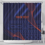 Custom India Cricket Shower Curtain Go Men In Blue Sporty Version