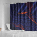 Custom India Cricket Shower Curtain Go Men In Blue Sporty Version
