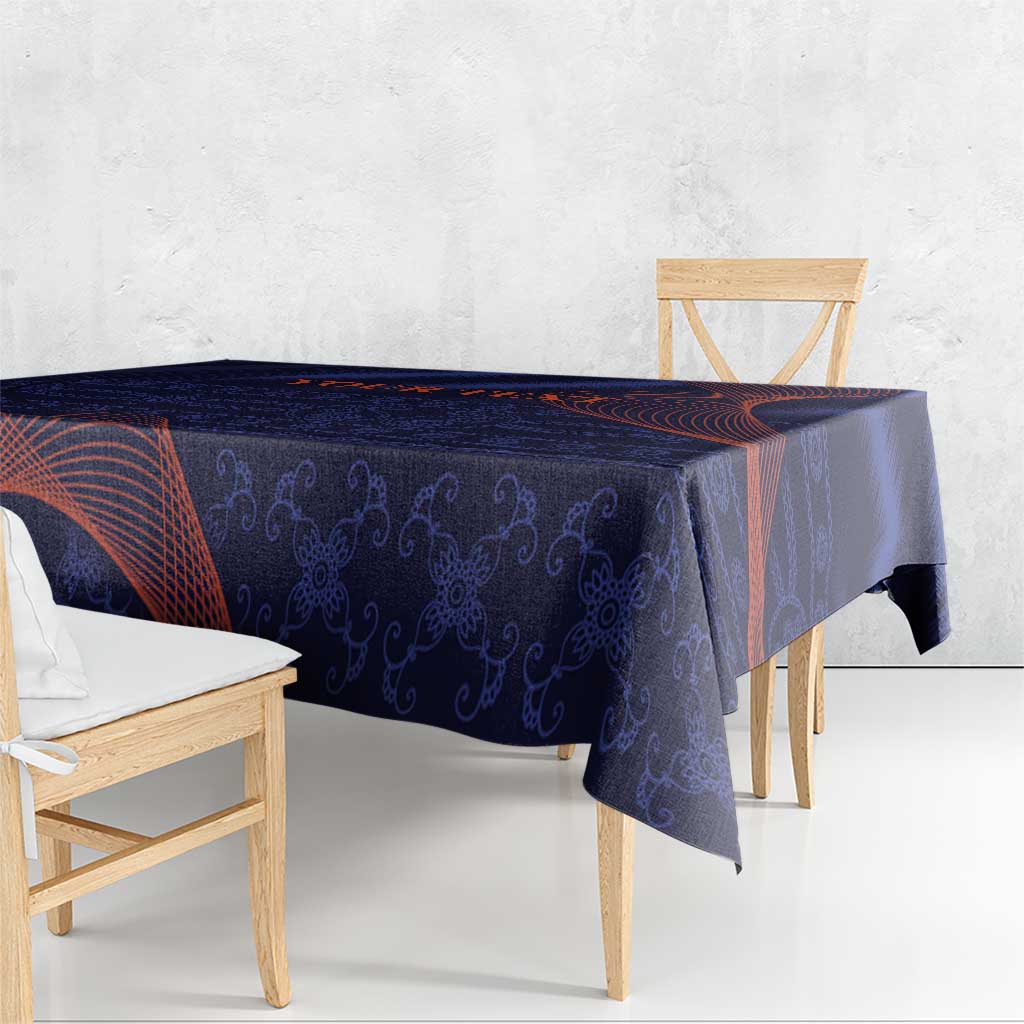 Custom India Cricket Tablecloth Go Men In Blue Sporty Version