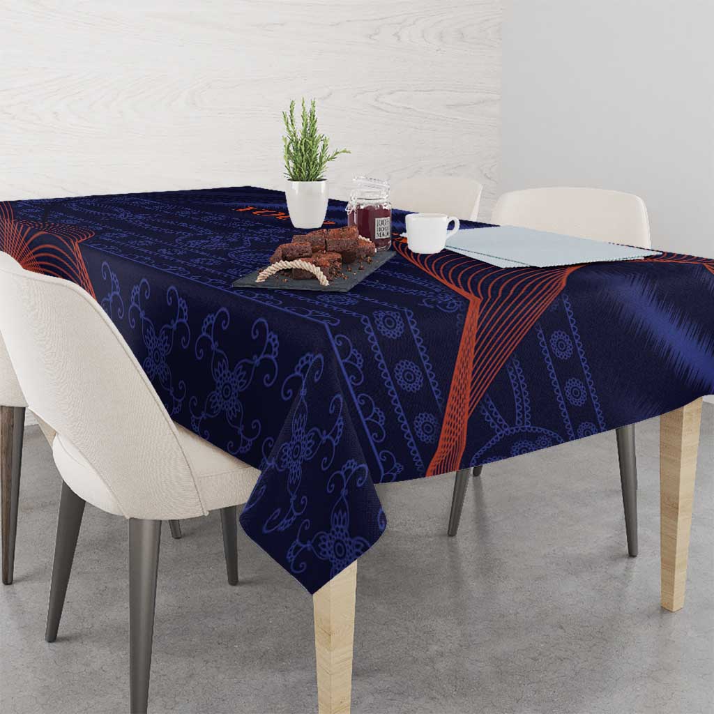 Custom India Cricket Tablecloth Go Men In Blue Sporty Version