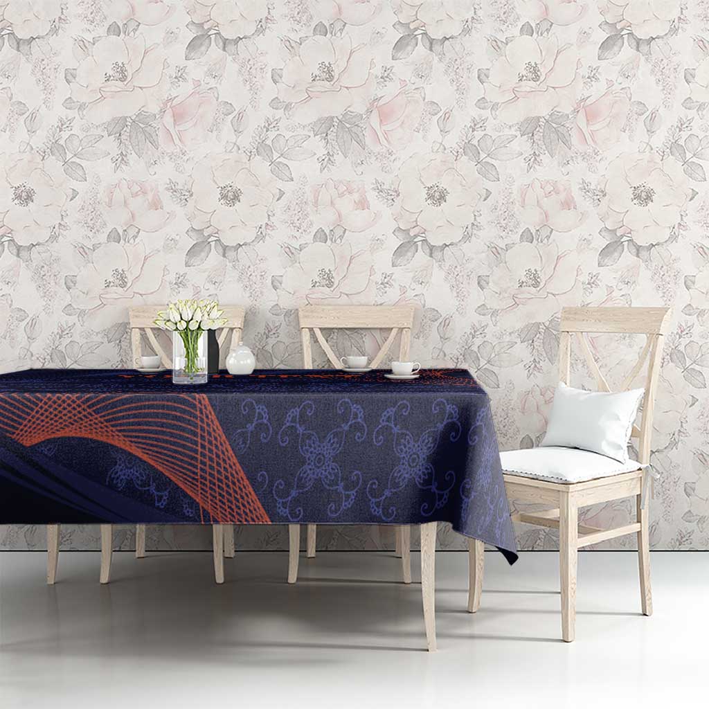 Custom India Cricket Tablecloth Go Men In Blue Sporty Version