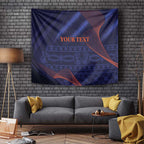 Custom India Cricket Tapestry Go Men In Blue Sporty Version