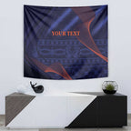 Custom India Cricket Tapestry Go Men In Blue Sporty Version