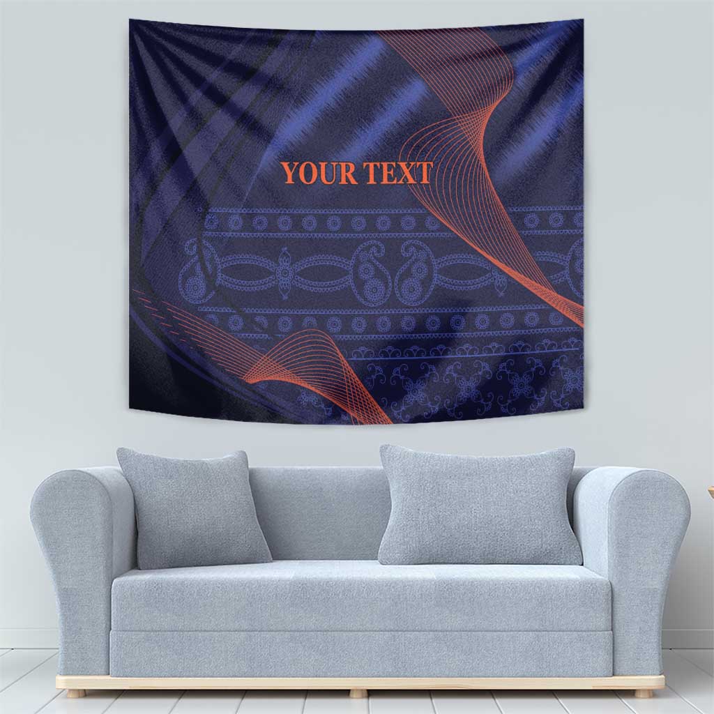 Custom India Cricket Tapestry Go Men In Blue Sporty Version