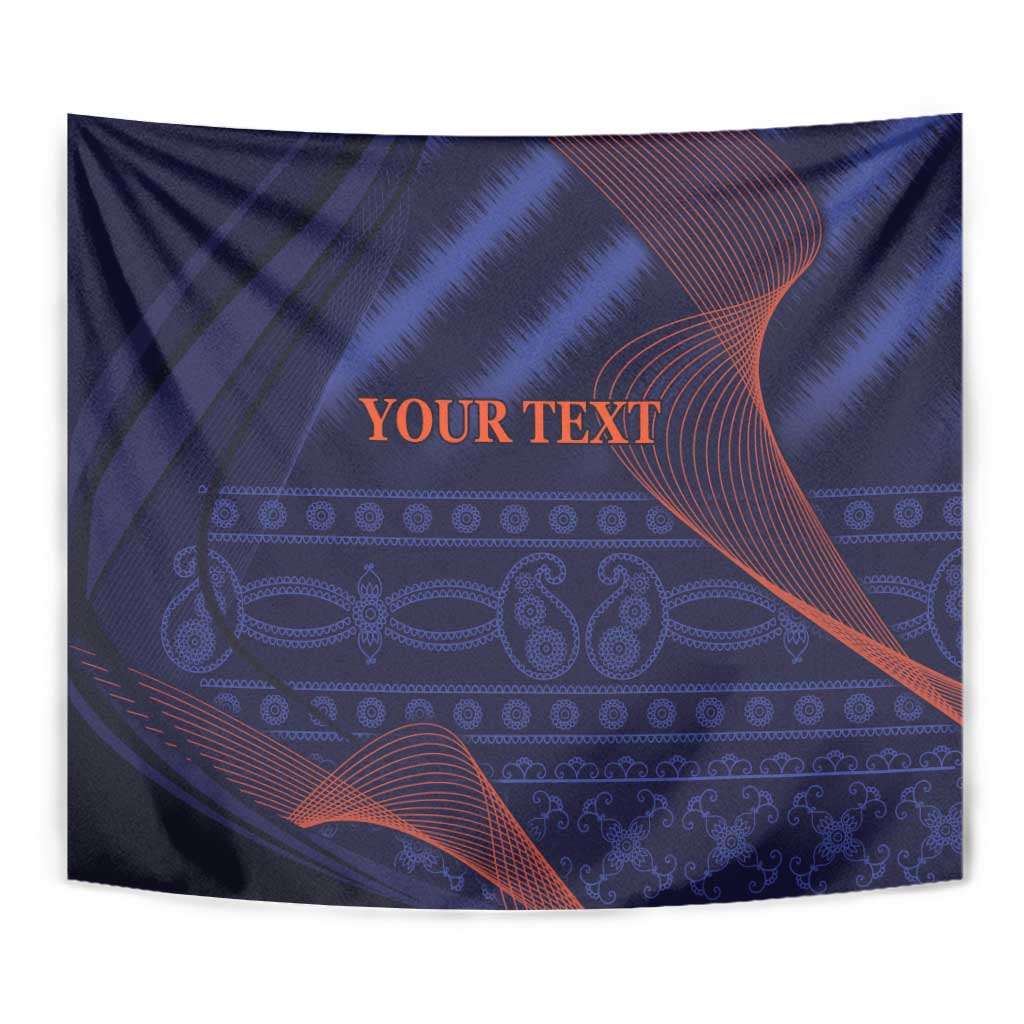 Custom India Cricket Tapestry Go Men In Blue Sporty Version