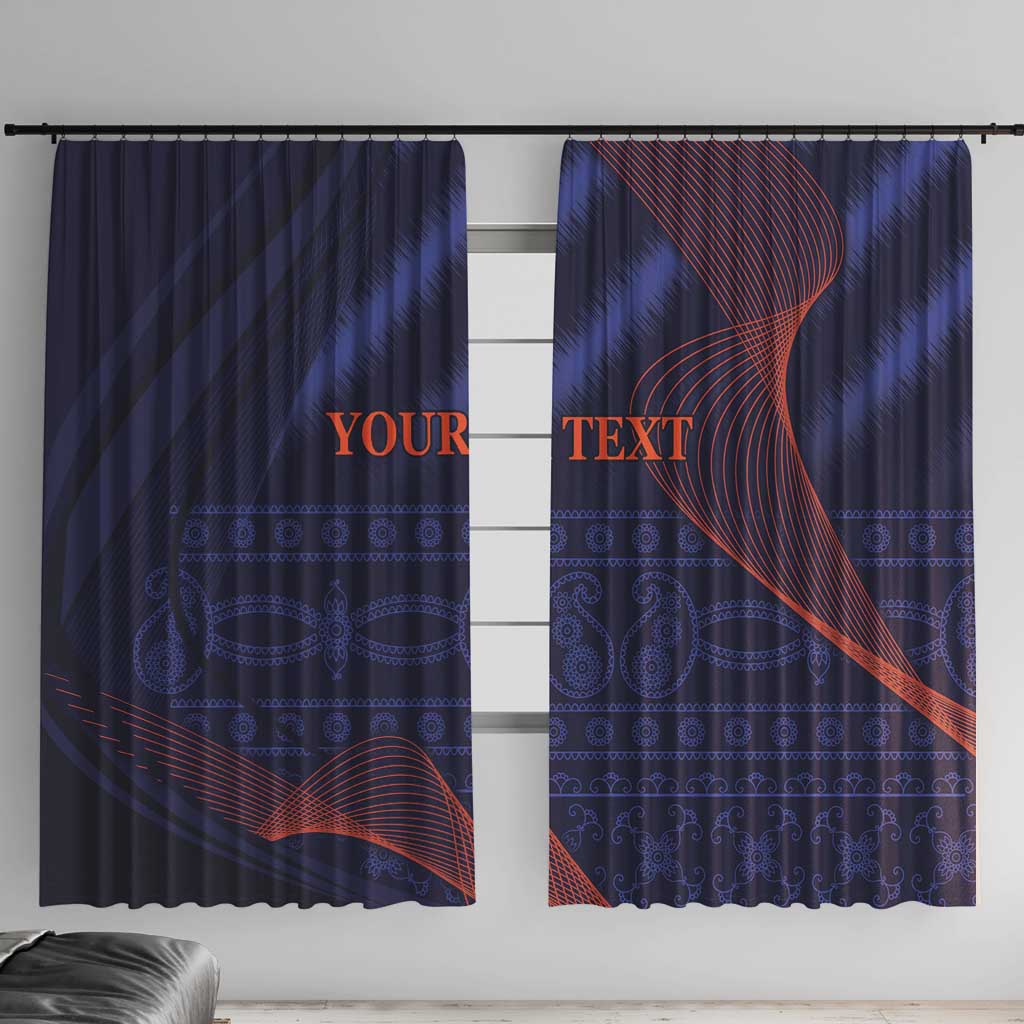 Custom India Cricket Window Curtain Go Men In Blue Sporty Version