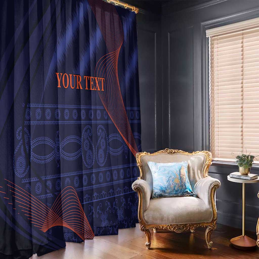 Custom India Cricket Window Curtain Go Men In Blue Sporty Version