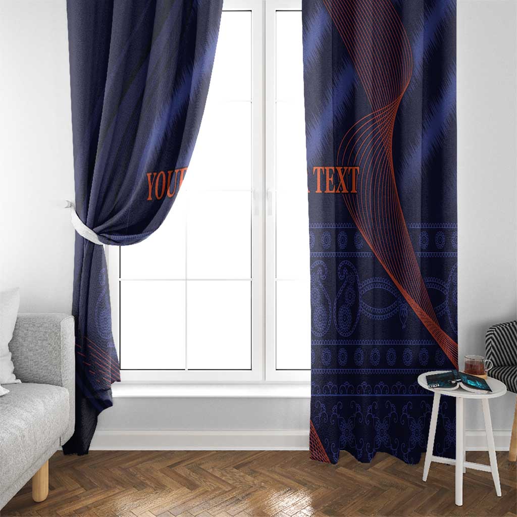 Custom India Cricket Window Curtain Go Men In Blue Sporty Version