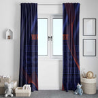 Custom India Cricket Window Curtain Go Men In Blue Sporty Version