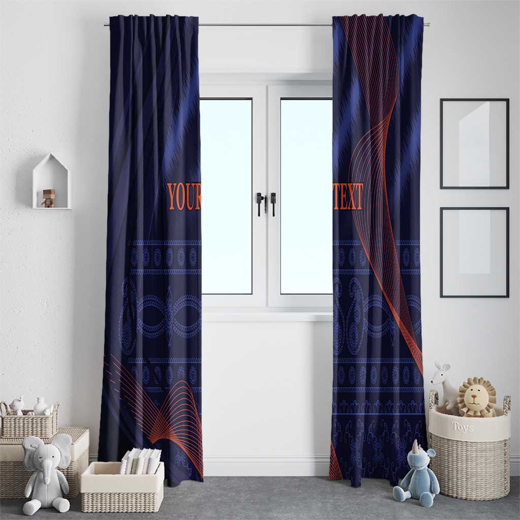 Custom India Cricket Window Curtain Go Men In Blue Sporty Version