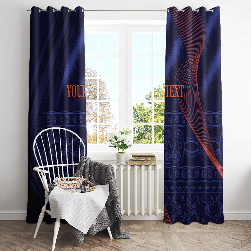 Custom India Cricket Window Curtain Go Men In Blue Sporty Version