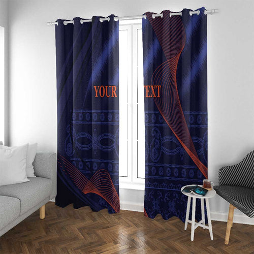 Custom India Cricket Window Curtain Go Men In Blue Sporty Version