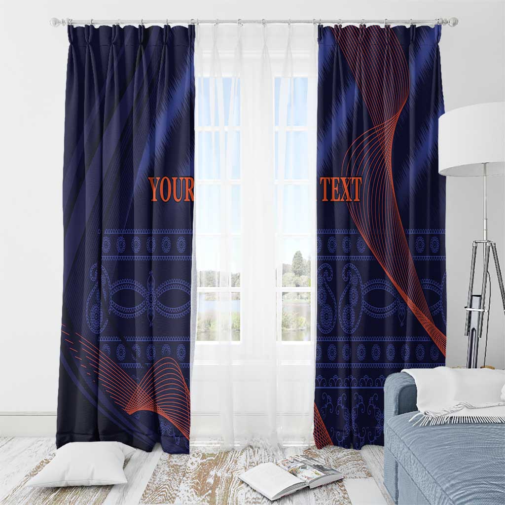 Custom India Cricket Window Curtain Go Men In Blue Sporty Version