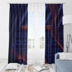 Custom India Cricket Window Curtain Go Men In Blue Sporty Version