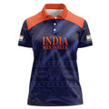 Custom India Cricket Women Polo Shirt Go Men In Blue Sporty Version