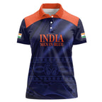 Custom India Cricket Women Polo Shirt Go Men In Blue Sporty Version