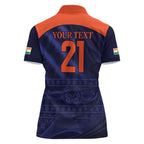 Custom India Cricket Women Polo Shirt Go Men In Blue Sporty Version