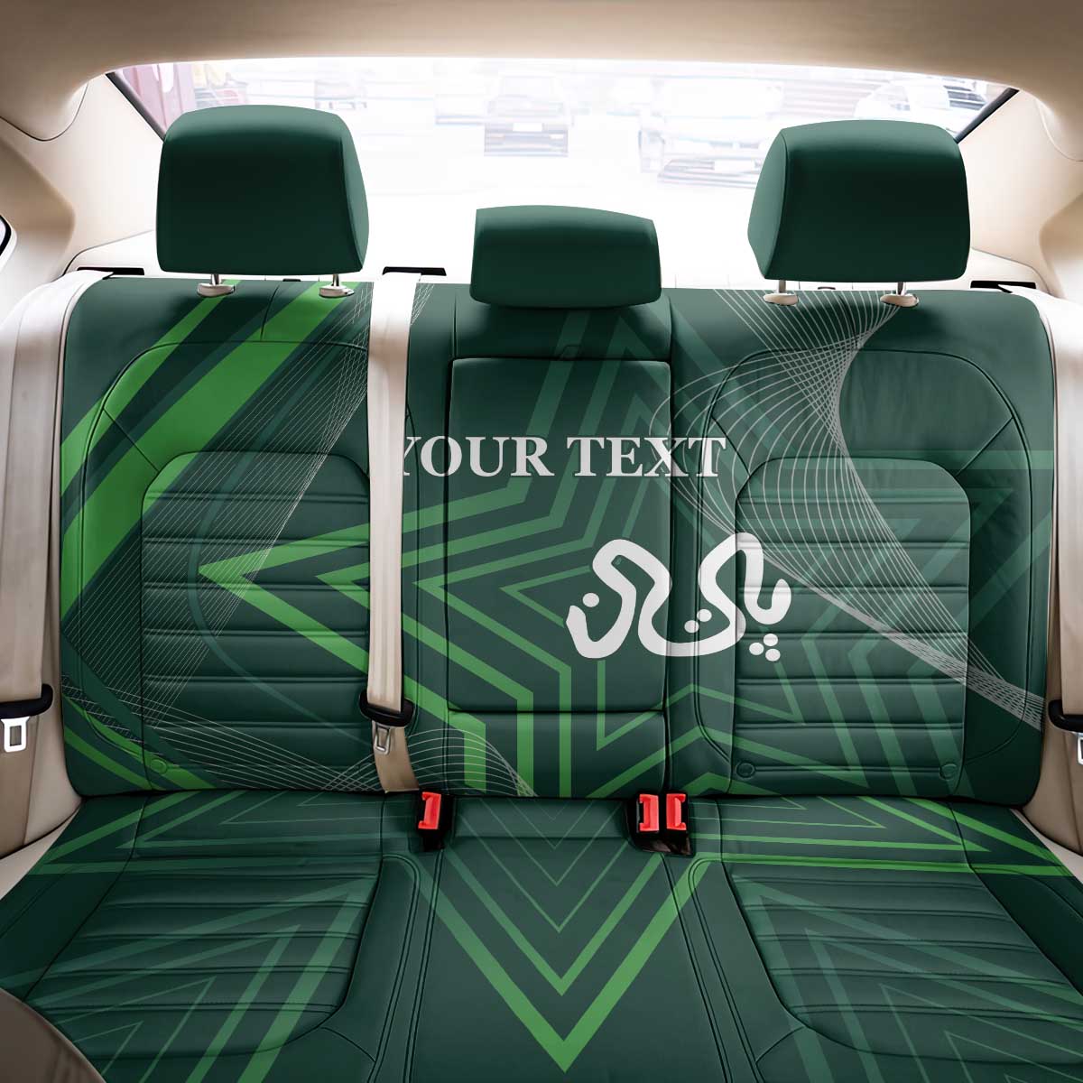 Custom Pakistan Cricket Back Car Seat Cover Go Shaheens Sporty Version