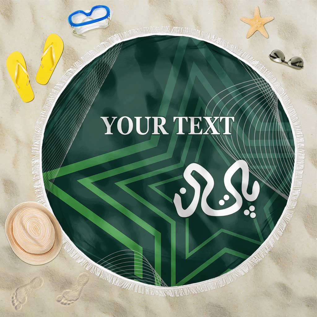 Custom Pakistan Cricket Beach Blanket Go Shaheens Sporty Version