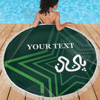 Custom Pakistan Cricket Beach Blanket Go Shaheens Sporty Version