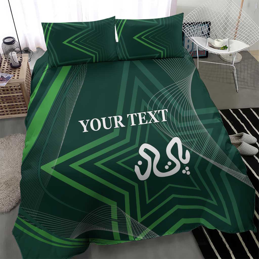 Custom Pakistan Cricket Bedding Set Go Shaheens Sporty Version