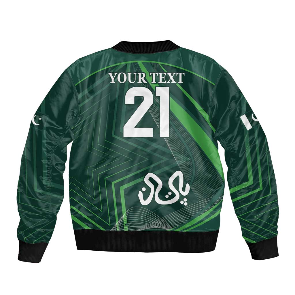 Custom Pakistan Cricket Bomber Jacket Go Shaheens Sporty Version
