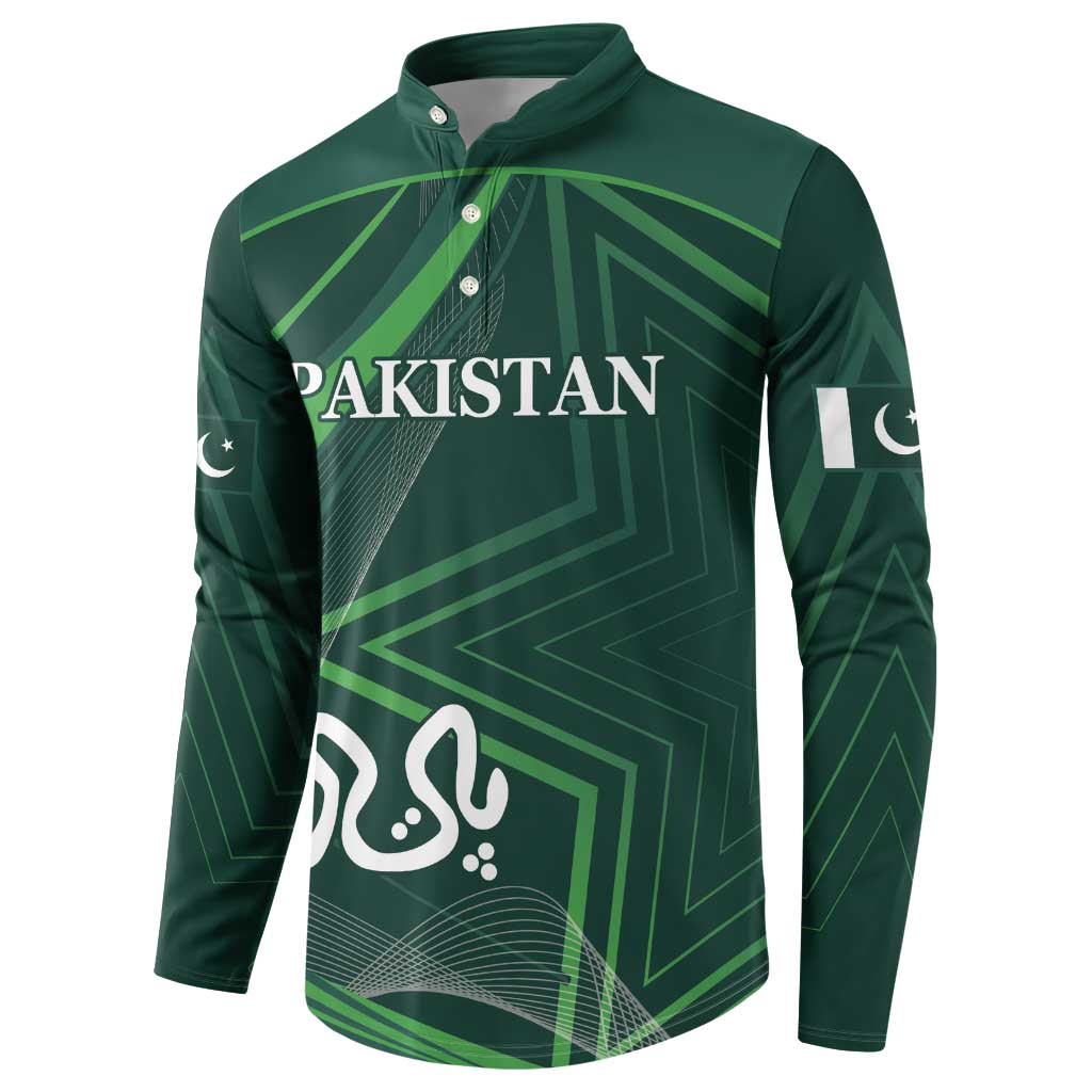 Custom Pakistan Cricket Button Sweatshirt Go Shaheens Sporty Version