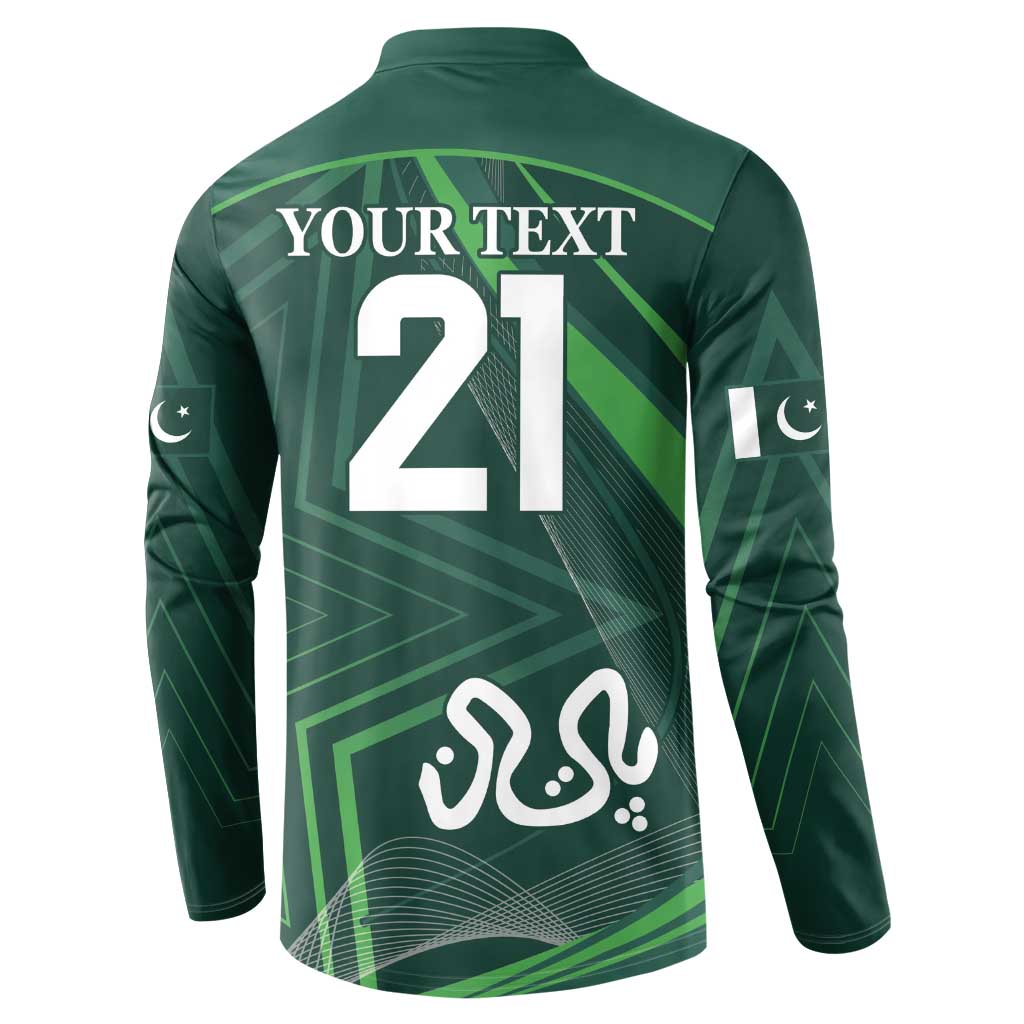 Custom Pakistan Cricket Button Sweatshirt Go Shaheens Sporty Version