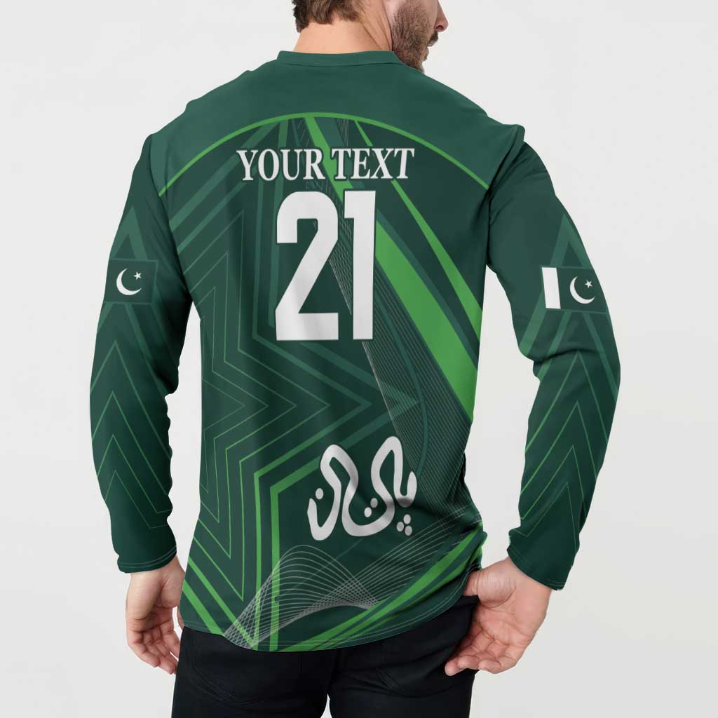 Custom Pakistan Cricket Button Sweatshirt Go Shaheens Sporty Version