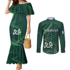 Custom Pakistan Cricket Couples Matching Mermaid Dress and Long Sleeve Button Shirt Go Shaheens Sporty Version