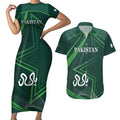 Custom Pakistan Cricket Couples Matching Short Sleeve Bodycon Dress and Hawaiian Shirt Go Shaheens Sporty Version