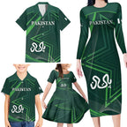 Custom Pakistan Cricket Family Matching Long Sleeve Bodycon Dress and Hawaiian Shirt Go Shaheens Sporty Version