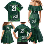 Custom Pakistan Cricket Family Matching Mermaid Dress and Hawaiian Shirt Go Shaheens Sporty Version