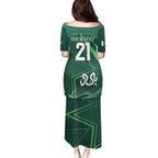 Custom Pakistan Cricket Family Matching Puletasi and Hawaiian Shirt Go Shaheens Sporty Version