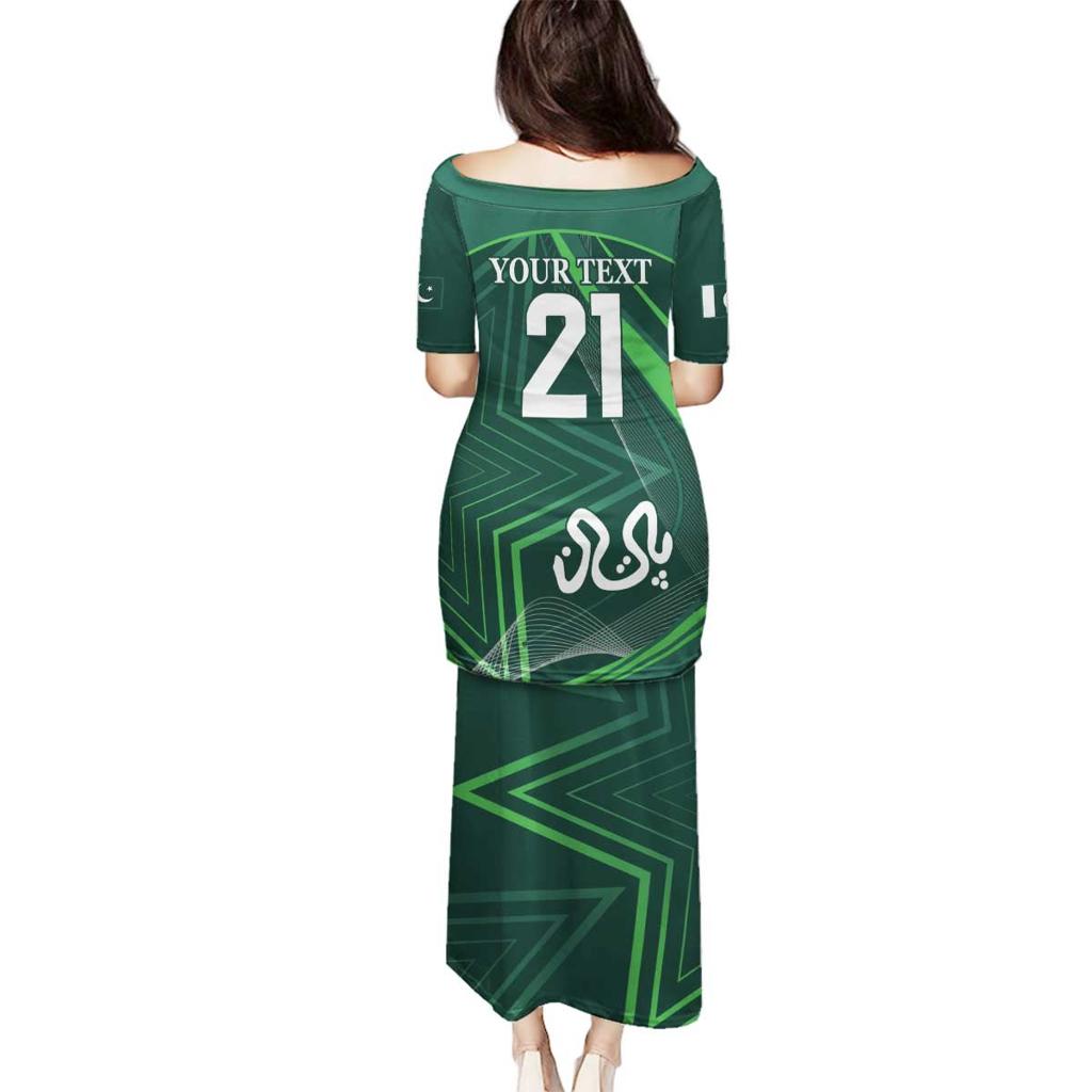 Custom Pakistan Cricket Family Matching Puletasi and Hawaiian Shirt Go Shaheens Sporty Version