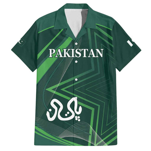 Custom Pakistan Cricket Family Matching Short Sleeve Bodycon Dress and Hawaiian Shirt Go Shaheens Sporty Version