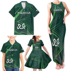 Custom Pakistan Cricket Family Matching Tank Maxi Dress and Hawaiian Shirt Go Shaheens Sporty Version