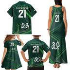 Custom Pakistan Cricket Family Matching Tank Maxi Dress and Hawaiian Shirt Go Shaheens Sporty Version
